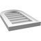 Ekena Millwork Round Top Surface Mount PVC Gable Vent w/ 2"W x 1-1/2"P Brickmould Frame, 12"W x 20"H GVPRT12X2002SN - alternate 4